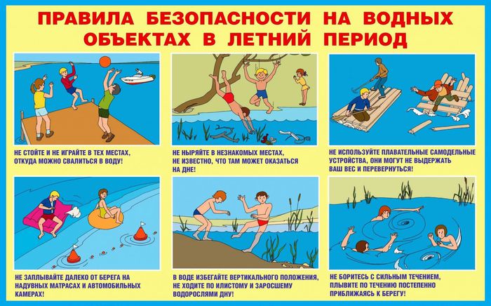 Правила безопасности летом на воде
